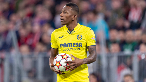 Pervis Estupiñán, en el partido del Villarreal ante el Bayern Múnich, el 12 de abril de 2022.