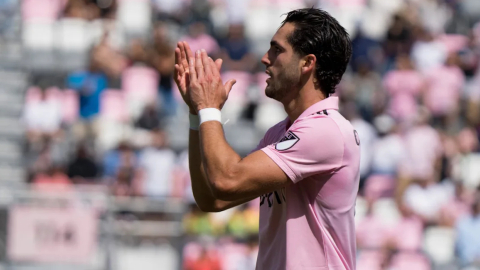 Leonardo Campana, durante el partido ante el New England Revolution, el sábado 9 de abril de 2022. 