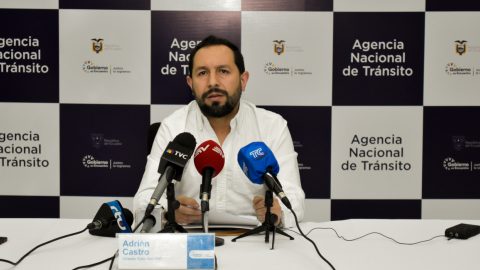 El director de la ANT, Adrián Castr, durante una rueda de prensa, el 19 de abril de 2022.