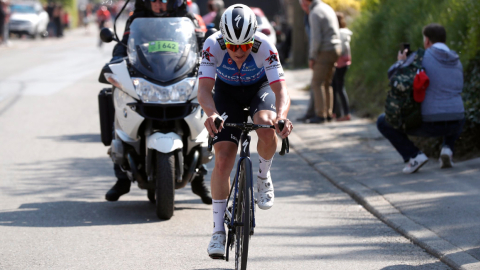 Remco Evenepoel, durante la Lieja-Bastoña-Lieja, el 24 de abril de 2022.