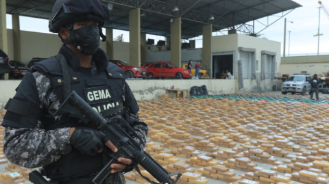 Al menos ocho toneladas de cocaína fueron incautadas en Guayas, el 18 de enero de 2022.