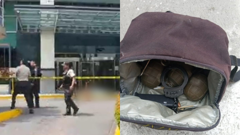 La Policía encontró un bolso con granadas en los exteriores del hotel Sheraton, norte de Guayaquil, donde el 5 de mayo de 2022, ocurrió un crimen.