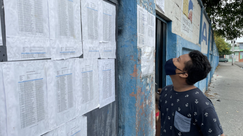 Estudiante de la unidad educativa Otto Arosemena Gómez. Guayaquil, 10 de mayo de 2022.