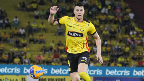 Carlos Rodríguez, en el partido del Barcelona SC ante el Gualaceo, en el estadio Banco Pichincha, el 20 de abril de 2022.