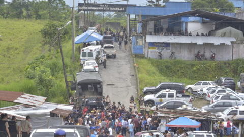 Vista panorámica de la cárcel de Santo Domingo, donde la madrugada del 9 de mayo se registró un amotinamiento, con varios fallecidos y heridos.