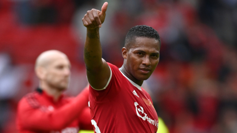 Antonio Valencia, durante el amistoso del Manchester United ante el Liverpool, en Old Trafford, el 21 de mayo de 2022.