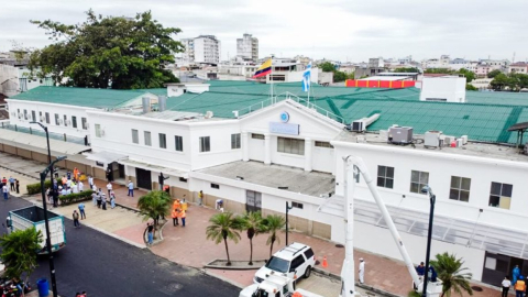 Vista panorámica del Hospital Bicentenario, ubicado en la parroquia Olmedo, centro sur de Guayaquil.