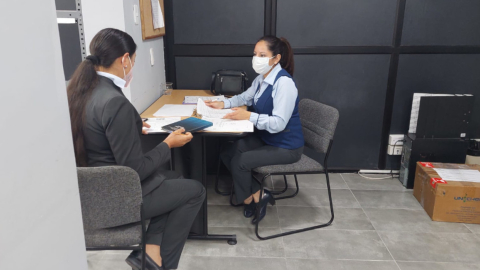 Imagen referencial de una inspección laboral en una empresa de Cuenca, en marzo de 2022.