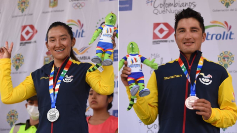 Miryam Núñez y Jefferson Cepeda ganaron medalla de plata y bronce en los Juegos Bolivarianos de Valledupar, el 26 de junio de 2022.