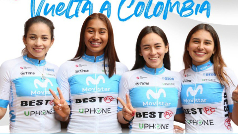 Nómina del equipo femenino del Movistar Best PC para correr la Vuelta Colombia 2022.