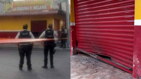 Fachada del asadero de pollos, en la parroquia Pascuales, en Guayaquil, donde fue asesinado César Cutuan Muñoz, presunta víctima de extorsión, el 6 de agosto de 2022.