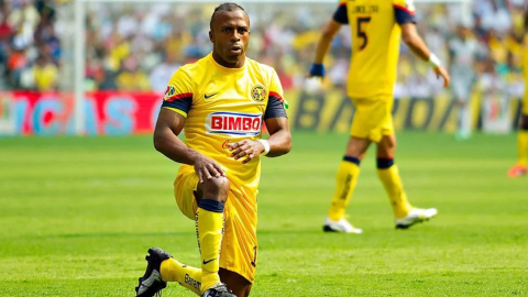 Christian 'Chucho' Benítez durante un partido con el América de México.