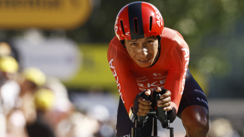 Nairo Quintana, del equipo Arkea - Samsic, en acción durante la etapa 20 del Tour de Francia, 23 de julio de 2022. 