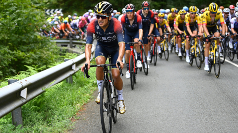 El ecuatoriano Richard Carapaz, durante la Vuelta a España, el 24 de agosto de 2022. 