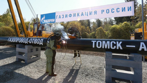 Foto de instalaciones de Gazprom, la mayor empresa energética rusa, en noviembre de 2017.