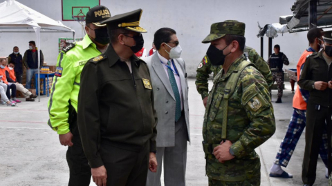 Pablo Ramírez, director del SNAI, durante la inauguración del censo penitenciario, el 23 de agosto de 2022, en Tulcán.