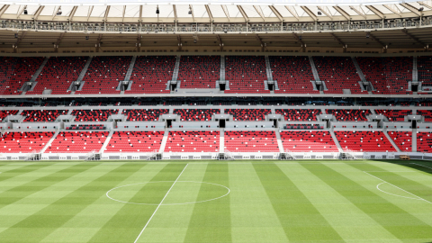 Vista panorámica del estadio Ahmad Bin Ali, en Al Rayyan, Catar, el 1 de septiembre de 2022.