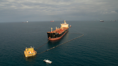 Foto de archivo de 2017 de la Terminal Marítima La Libertad, en la provincia de Santa Elena.