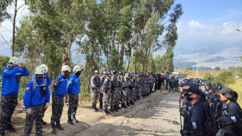 Operativo de búsqueda de María Belén Bernal, abogada desaparecida en la Escuela de Policía. Quito, 21 de septiembre de 2022