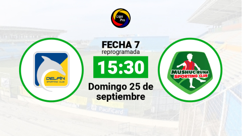 Delfín se enfrenta a Mushuc Runa el domingo 25 de septiembre desde las 15:30.