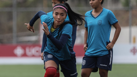 Madelin Riera, entrenando con la Tri femenina, el 28 de septiembre de 2022.