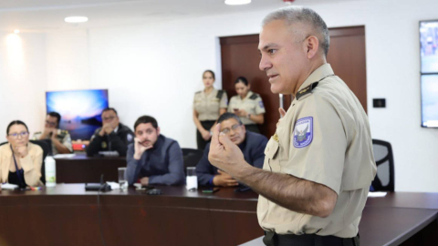 Fausto Salinas, comandante de la Policía Nacional. Quito, 5 de octubre de 2022