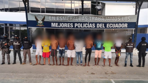 Parte de Los Tiguerones detenidos por la Policía Nacional, el 6 de octubre de 2022.