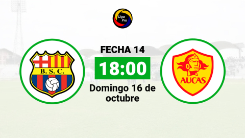 Barcelona se enfrenta a Aucas el domingo 16 de octubre desde las 18:00.