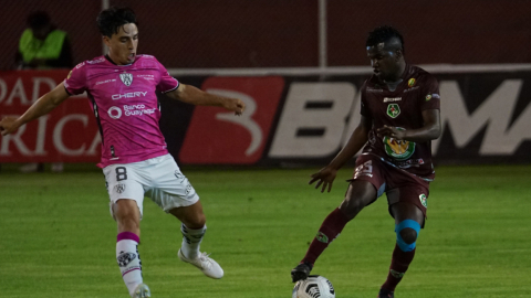 Lorenzo Faravelli, de Independiente del Valle, en el partido ante Mushuc Runa, el 16 de octubre de 2022.