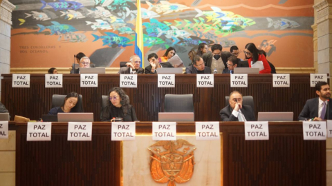 Momento del debate del proyecto de ley de 'paz total' en la Cámara de Representantes de Colombia, el 26 de octubre de 2022.