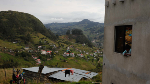 La casa de María, en Cumbe, quedó a la mitad de la construcción tras el accidente que tuvieron sus nietos.