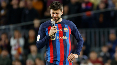 Gerard Piqué, en su último partido en el Camp Nou, el 5 de noviembre de 2022.