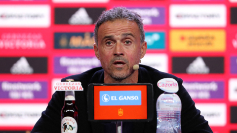 Luis Enrique, seleccionador de España, durante una rueda de prensa el 11 de noviembre de 2022.