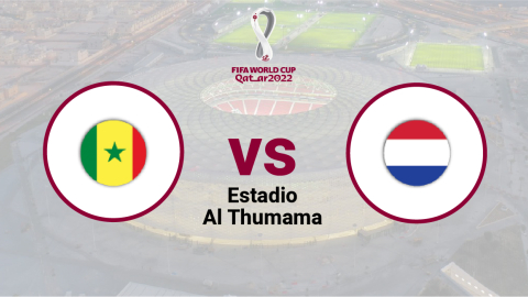 Senegal se enfrenta a Países Bajos en el estadio Al Thumama, el 21 de noviembre de 2022.