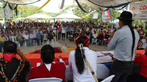 Asamblea anual de la Conaie, en Puyo, el 18 de noviembre de 2022.