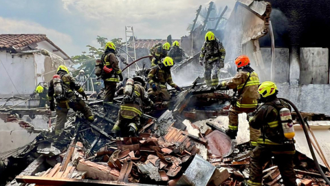 Una avioneta se estrelló en la zona residencial Belén Rosales, en Medellín (Colombia), y dejó ocho muertos, el 21 de noviembre de 2022.