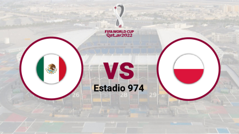 México se enfrenta a la selección de Polonia en el estadio 974 en la primera fecha del Grupo C del Mundial de Qatar. 