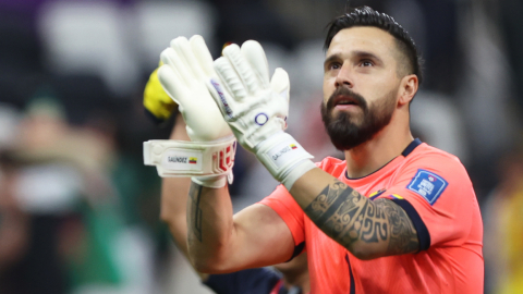 Hernán Galíndez, durante el partido de Ecuador ante Qatar, el 20 de noviembre de 2022.