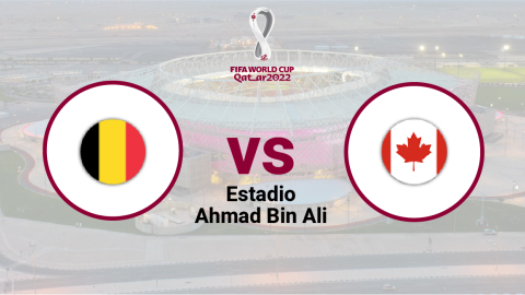 Bélgica se enfrenta a Canadá en el estadio Ahmad Bin Ali, el 23 de noviembre de 2022.