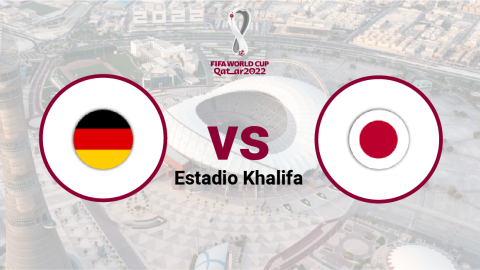 Alemania se enfrenta a Japón en el estadio Khalifa Internacional en la primera fecha del Grupo E del Mundial de Qatar. 