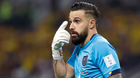 Hernán Galíndez, durante el partido de Ecuador ante Países Bajos, el 25 de noviembre de 2022.