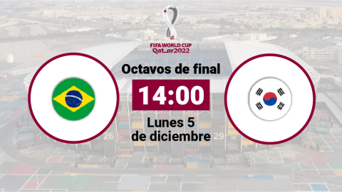 Brasil se enfrenta a Corea del Sur el 5 de diciembre desde las 14:00.