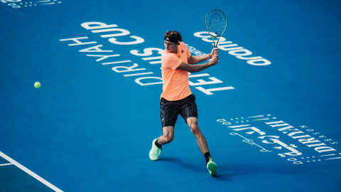 El tenista Alexander Zverev durante uno de sus encuentros en el Diriyah Tennis Cup.