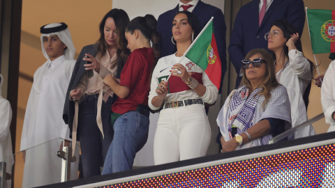 Georgina Rodríguez, durante el partido entre Portugal y Marruecos, el 10 de diciembre de 2022. 