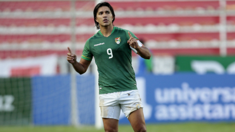 Marcelo Moreno Martins, durante un partido con la selección boliviana en La Paz, en febrero de 2022.