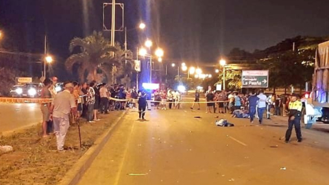 El accidente de tránsito con los ciclistas arrollados se produjo a la altura de la parroquia Le Peaña, en la vía Pasaje-Machala, la noche del 15 de diciembre de 2022.