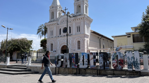 La iglesia San José de Calderón, en el centro de la parroquia. 