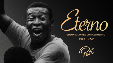 Publicación de la Confederación Brasileña de Fútbol en honor a Pelé.