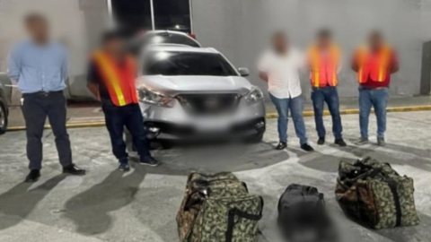 Cinco personas intentaron transportar 70 kilos de cocaína al aeropuerto de Guayaquil. Guayaquil, 30 de diciembre de 2022.