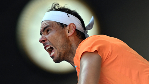 El tenista español Rafael Nadal, durante su partido de primera ronda del Abierto de Australia contra Jack Draper, el 16 de enero de 2023.